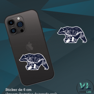 Silueta oso montaña