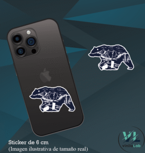 Silueta oso montaña