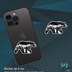 Silueta oso montaña