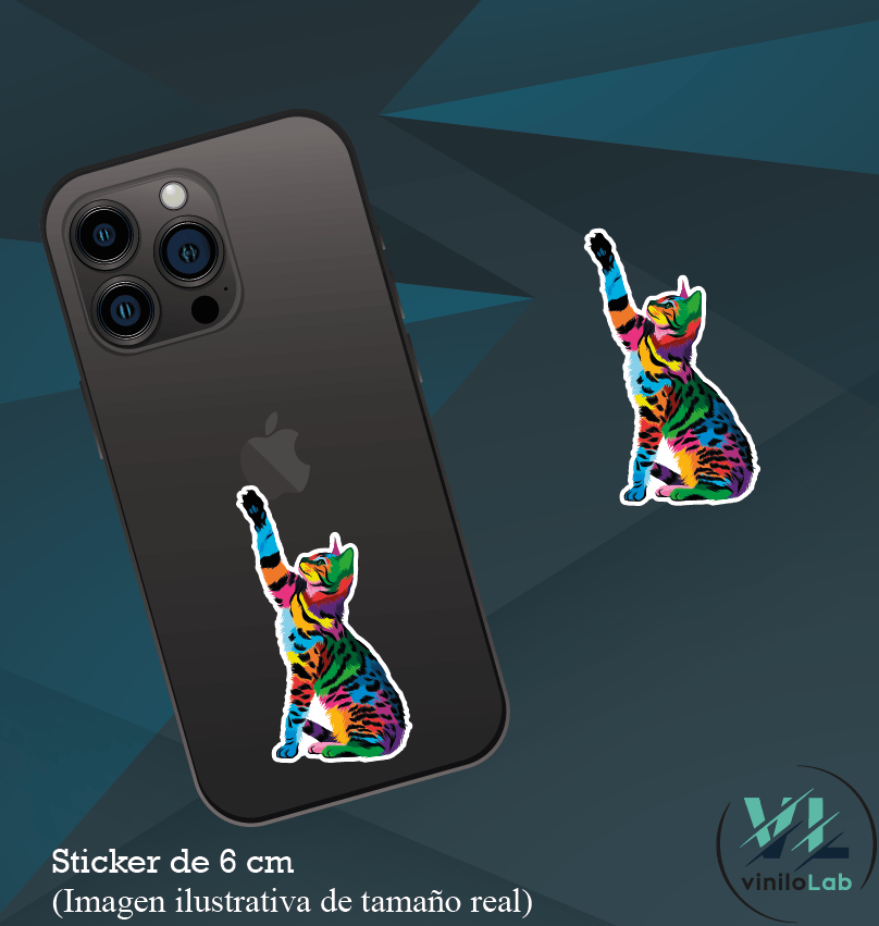 Gato colorido
