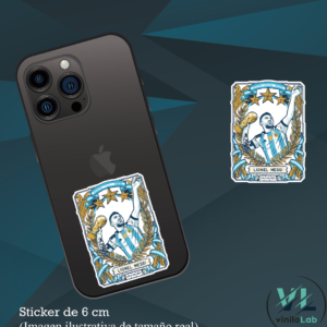 Sticker Carta Messi Campeón - Vinilo