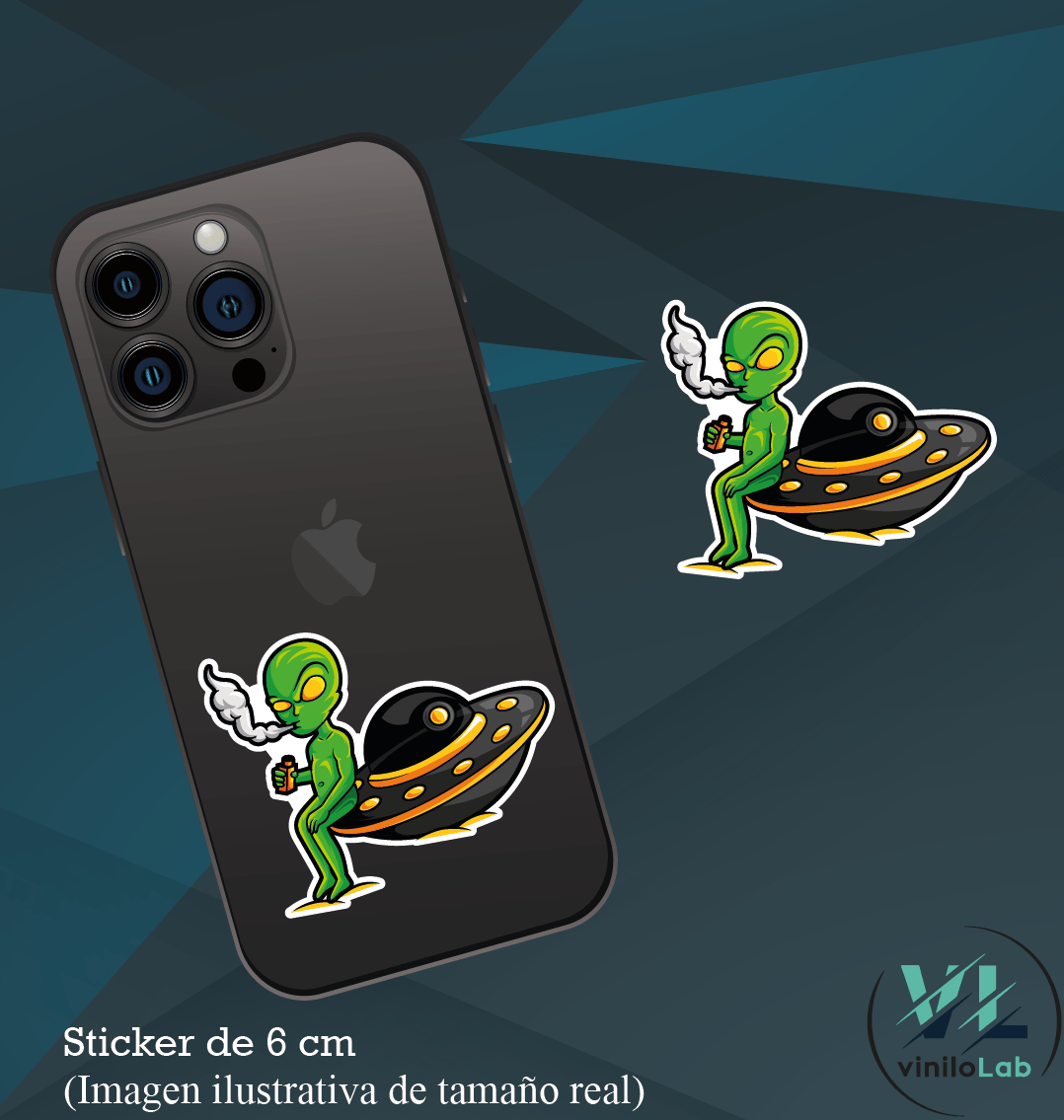 Alien Smoke | Stickers impresión UV – Vinilo Lab