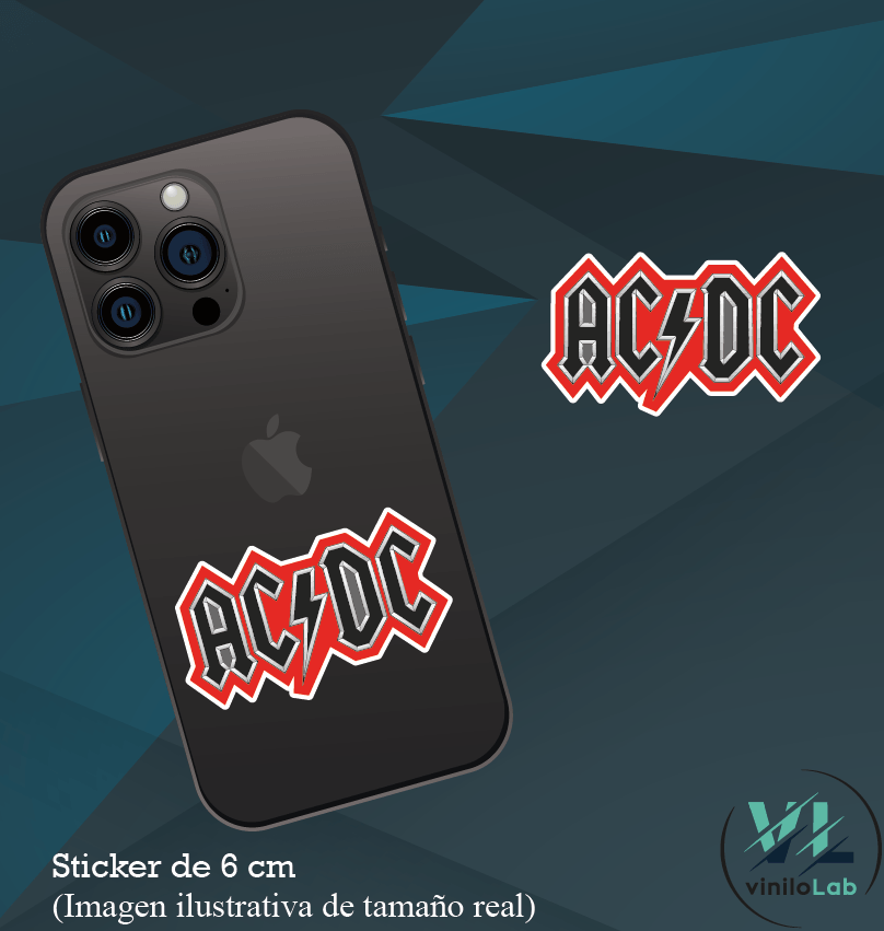 AC DC | Stickers impresión UV – Vinilo Lab